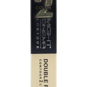 كونتور للوجه بتصميم مزدوج بلونين, شبه مطفي, طبيعي