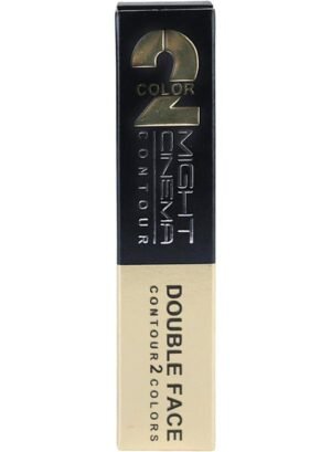 كونتور للوجه بتصميم مزدوج بلونين, شبه مطفي, طبيعي