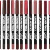 قلم محدد شفاه ام ان، 12 لون