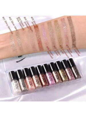 Flare 10 Colors Liquid Glitter Eyeshadow Eyeliner Makeup Stick Kit