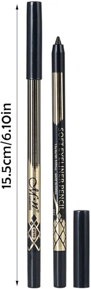 قلم تحديد العين مطفي من مي ناو، أسود - مقاوم للماء