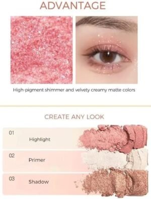 باليت ظلال عيون ملونة ملونة بالوان روز جولد وبني نود ولامع، مظهر طبيعي يدوم طويلا ومقاوم للماء - غطاء - 25 لون نود