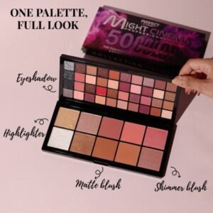 لوحة مايت سينما الجديدة... أساس مكياجكِ الشامل تحتوي على 50 لونًا من: ظلال عيون مطفية