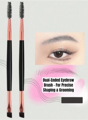 فرشاة مكياج مزدوجة – فرشاة ماسكارا وحواجب مائلة