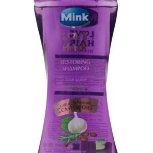 مينك شامبو المغذي بخلاصة الثوم وزيت الروزماري و الخروع 400مل