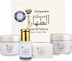 مجموعه مسك الطهاره الابيض من حامل المسك الاصلي، للجنسين
