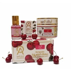 مجموعة مسك طهارة أركان العود من 3 قطع عناية شخصية كاملة انتعاش أصلي رائحة كريز