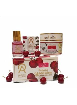 مجموعة مسك طهارة أركان العود من 3 قطع عناية شخصية كاملة انتعاش أصلي رائحة كريز