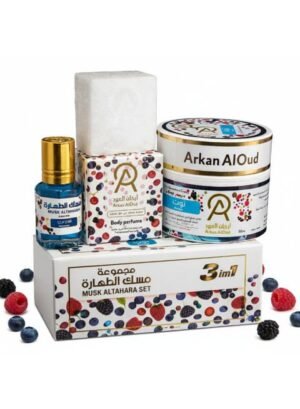 مجموعة مسك طهارة أركان العود من 3 قطع عناية شخصية كاملة انتعاش أصلي رائحة التوت