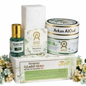 مجموعة مسك طهارة أركان العود من 3 قطع عناية شخصية كاملة انتعاش أصلي رائحة غرام